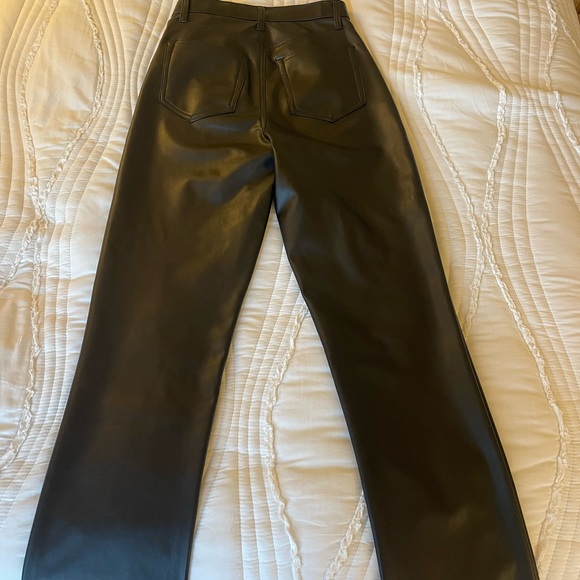 Black Abercrombie leather pants - Picture 2 of 3